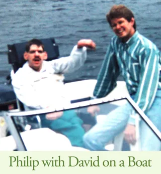 Philip with Dad on a Boat